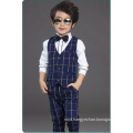 Check Pattern England Style High Quality Party Flower Boy Suits